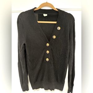 J. Crew black button sweater